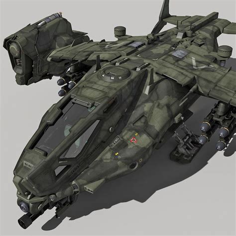 3d Sf Heavy Military Dropship Model Military Army Vehicles 3d Model