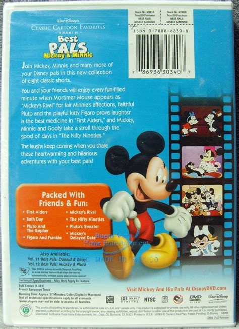 Disney•classic Cartoon Favorites Best Pals Mickey And Minnie•vol 10 Dvd 2006 Dvds And Blu