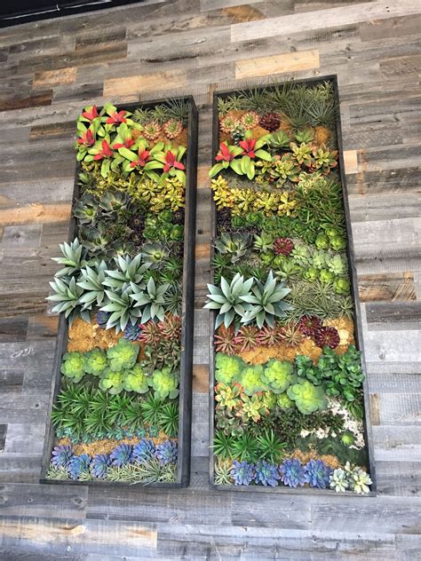 Wall Planter With Artificial Succulents Succulent Wall Art