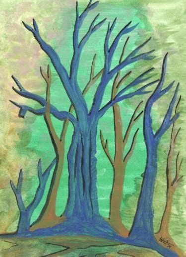 Blue Tree 7 Painting Painting Blue Tree Art
