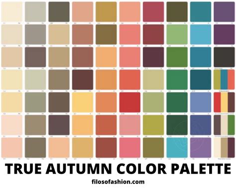 True Autumn Color Palette Colors For Wardrobe And Makeup