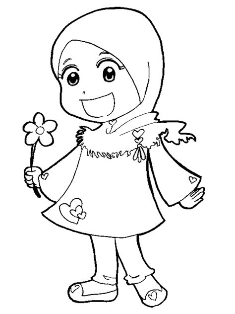 Gambar Mewarnai Anak Indonesia Berikut Diwarnai Sketch Coloring Page