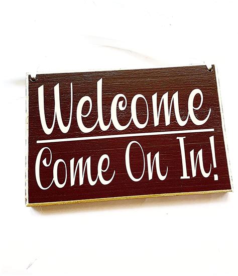 Designs By Prim 8x6 Welcome Come On In Custom Wood Sign 8x6