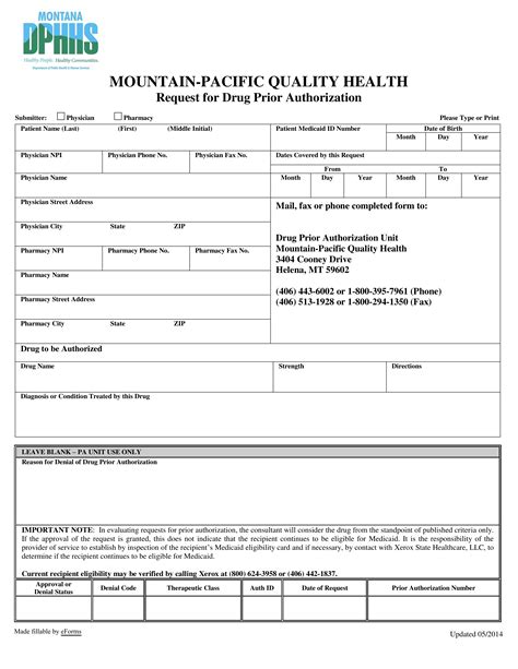 Free Montana Medicaid Prior Rx Authorization Form Pdf Eforms