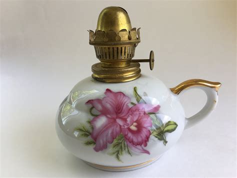Vintage Small Oil Lamp Japanese Porcelain Oil Lamp With Etsy In 2020
