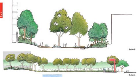 In adt elevations and sections are broken up into two separate tasks though they are basically identical objects using nearly all of the same tools. Landscape Architecture Section - Architecture