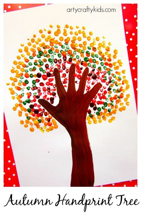 Autumn Handprint Tree Fall Crafts Crafty Kids Crafts