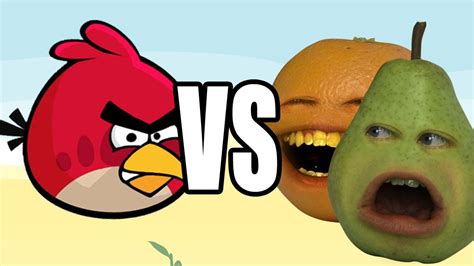 Annoying Orange Vs Angry Birds Pear Youtube