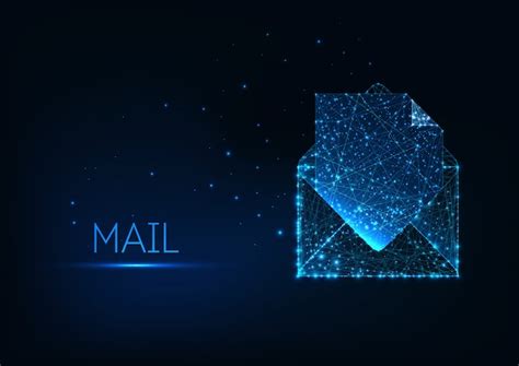 Premium Vector Futuristic Electronic Mail Documentation Background