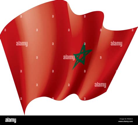 Marruecos Bandera Ilustración Vectorial Sobre Un Fondo Blanco Imagen