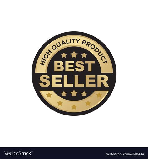 Best Seller Product Emblem Logo Design Royalty Free Vector