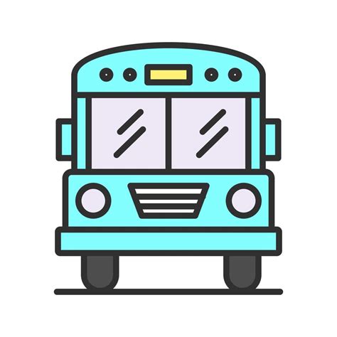 School Bus Line Filled Icon 331283 Vector Art At Vecteezy