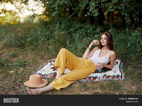 Young Beautiful Hippie Image And Photo Free Trial Bigstock
