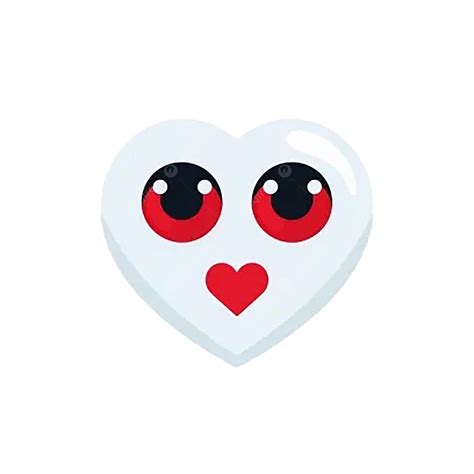 Red Heart Eyes Emoji White Background 3d Hearts Png Transparent