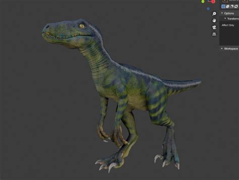 Velociraptor 3d Model Animated Vr Ar Ready Cgtrader
