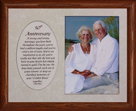 8x10 25th Or 50th Anniversary Photo And Poetry Frame Wcream Etsy