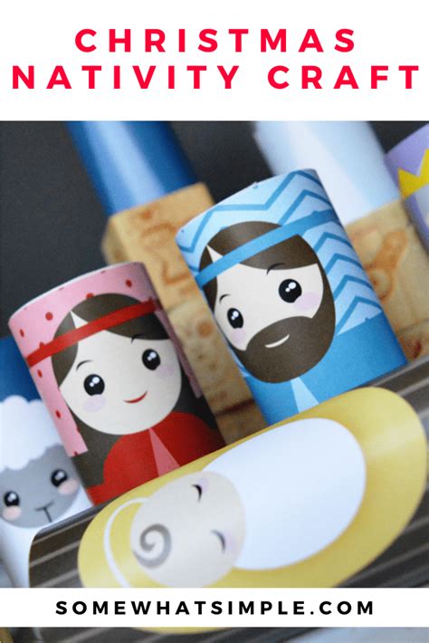Toilet Paper Roll Christmas Craft Nativity Printable Somewhat Simple