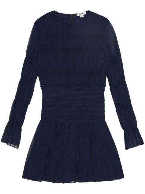 jason wu crinkled long sleeve smocked minidress farfetch