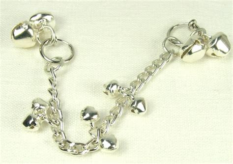bdsm jewelry non piercing rings for labia silver rings and chains with bells clit jewelry