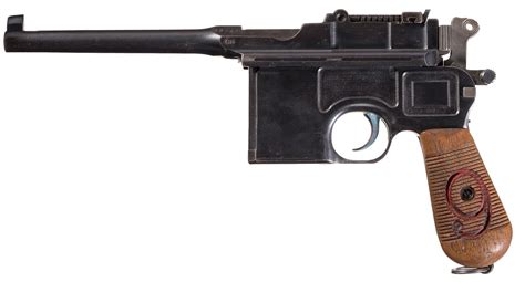 Mauser 1896 Red Nine Military Broomhandle Pistol Rock Island Auction