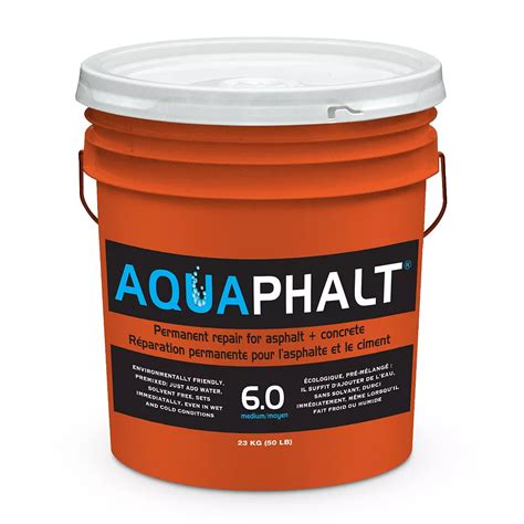 Aquaphalt 6 0 Medium 23 Kg Permanent Asphalt Repair Patch The Home Depot Canada