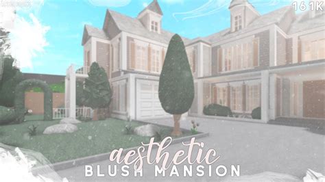 Bloxburg Aesthetic Blush Mansion Speed Build Youtube