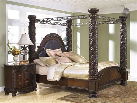 north shore king poster bed with canopy from ashley coleman furniture