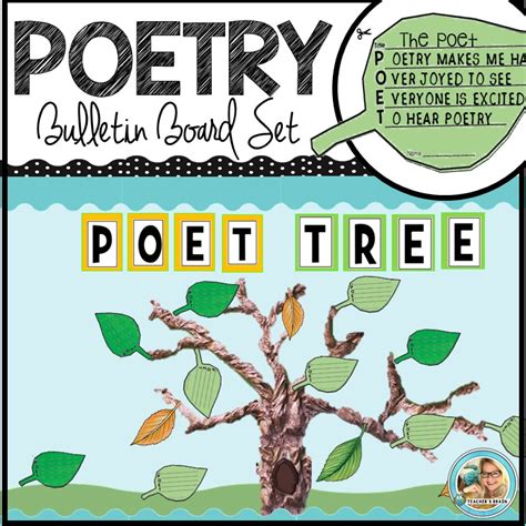 Poetry Bulletin Board Ideas Spring National Poetry Month Teacher