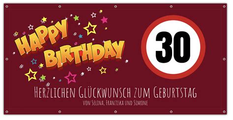 Ein jahriges geburtstagsplakat des rosa cartooneinhorns. Banner zum Geburtstag - 30 Geburtstags Banner | Banner aus ...