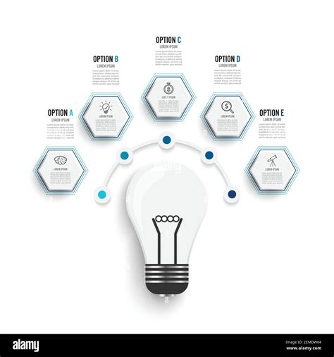 Abstract Infographics Five Options Template Concepts For Big Idea