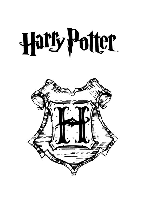 Harry Potter House Crests Colouring Pages
