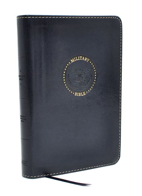 Csb Compact Military Bible Navy Blue Leathertouch For Sailors