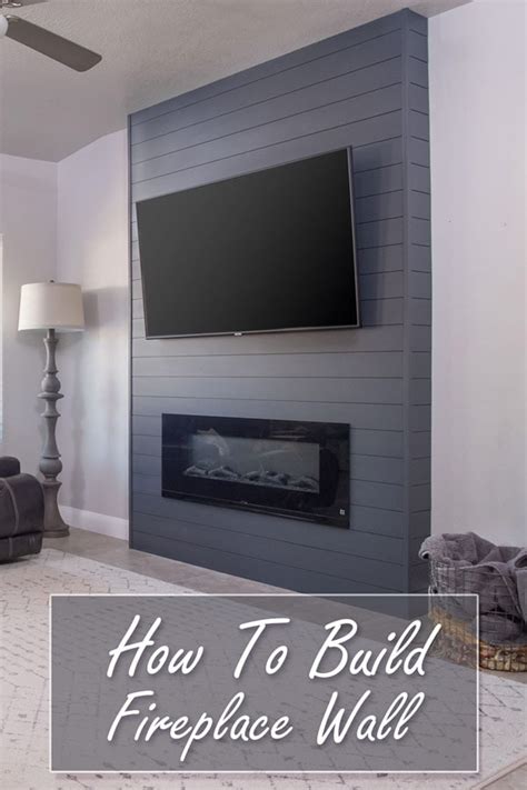 How To Make A Shiplap Wall With A Recessed Electric Fireplace Frugal Fitz Designs