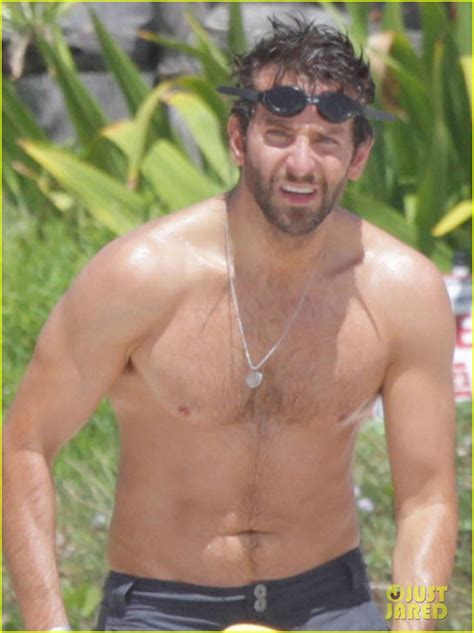 Bradley Cooper Shirtless At The Beach With Suki Waterhouse Photo