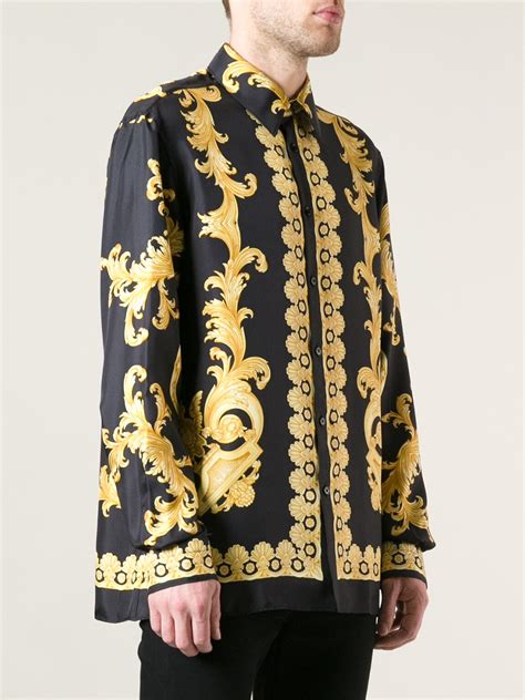 See more ideas about versace men, versace, fashion. Versace Baroque Print Shirt in Black for Men - Lyst