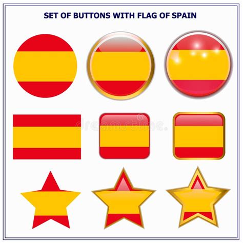 Spain Flag Buttons Stock Illustration Illustration Of South 48808180