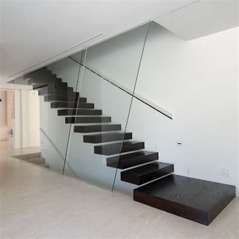 Customized Modern Design Floating Staircase With Wood Tread Floating