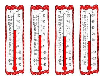 How to read a thermometer is a basic skill that unlocks the possibilities of describing the weather for kids. Temperature and Thermometer Match Up - Expanded Packet ...