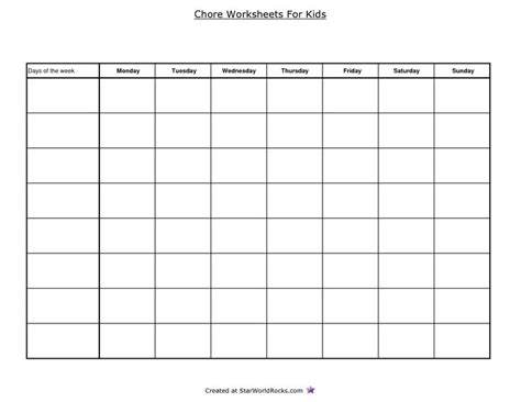 You'll find free printable science worksheets, charts, labels and coloring pages that are perfect for learning more about our amazing lungs. free printable blank chores chart - Google Search | Free ...