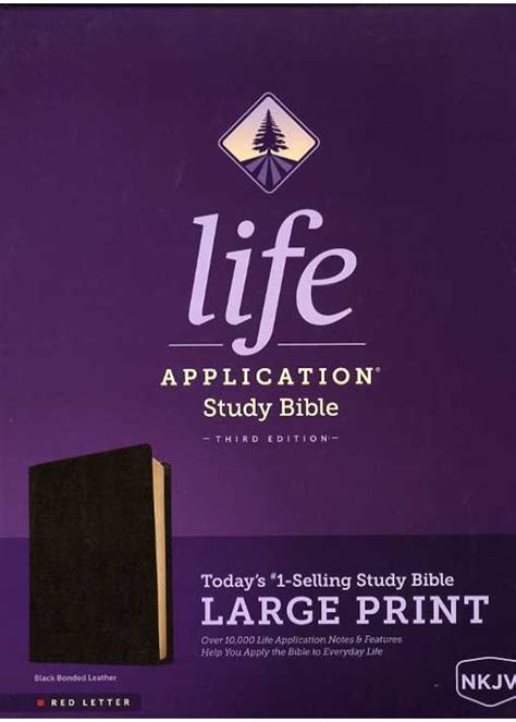 Nkjv Life Application Study Bible 3rd Ed Black Large Print Tyndale