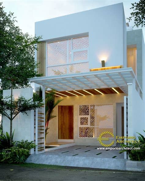 Gambar desain denah rumah minimalis ukuran kecil lebar 5 x 15 meter 2 lantai dengan 3 kamar tidur mungil cantik di jakarta selatan karya terbaru tahun 2018. 5 Desain Rumah Style Modern Tropis Terbaik Dengan Lebar ...