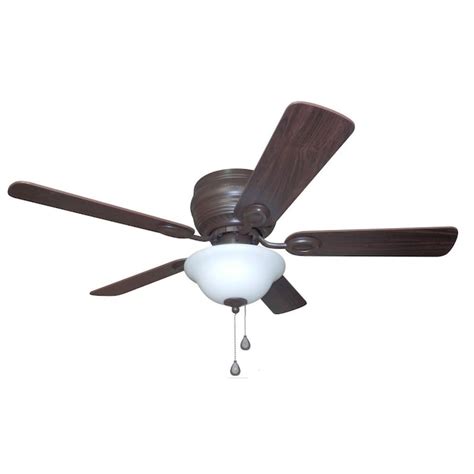 Harbor Breeze Mayfield 44 In Bronze Flush Mount Indoor Ceiling Fan With
