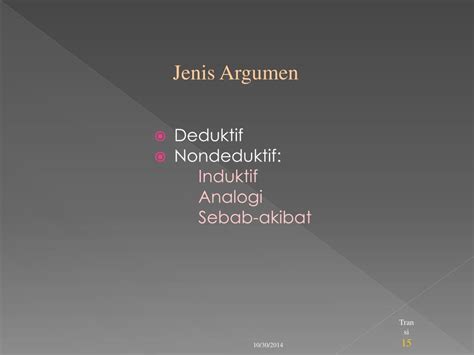 Penalaran deduktif dan induktif— transcript presentasi dari prosesnya, penalaran dapat dibedakan sebagai penalaran deduktif dan induktif. PPT - Penalaran (Reasoning), Hakikat dan Penggunaan ...