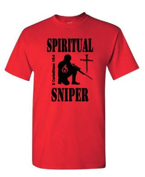 Spiritual Sniper Warfare Tee Shirt Army Of God Soldier Etsy Uk