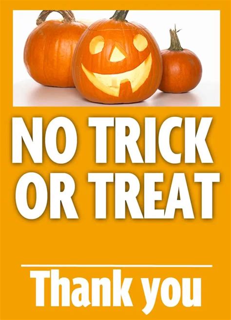 Halloween Hater Download Our No Trick Or Treat Poster For A Peaceful