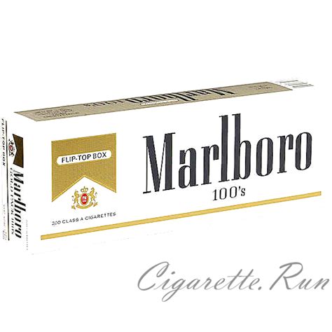 Marlboro 100s Gold Pack Box Cigarettes Cigaretterun