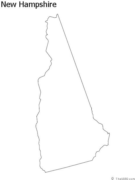 New Hampshire State Blank Outline Map State Outline Outline Map