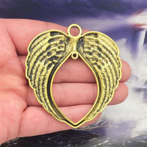 1 Angel Wings Charm Pendant Gold Large By Tijc Sp1453 713 783 2217