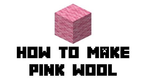 Minecraft Survival How To Make Pink Wool Youtube