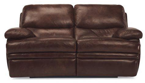 Flexsteel Dylan Leather Reclining Loveseat Without Chaise Footrests